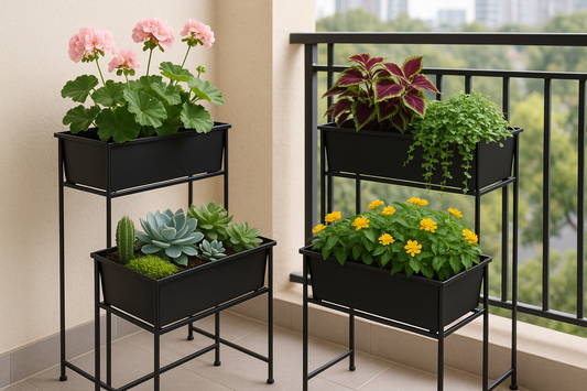 Iron Planters with stand by sinecraft creations