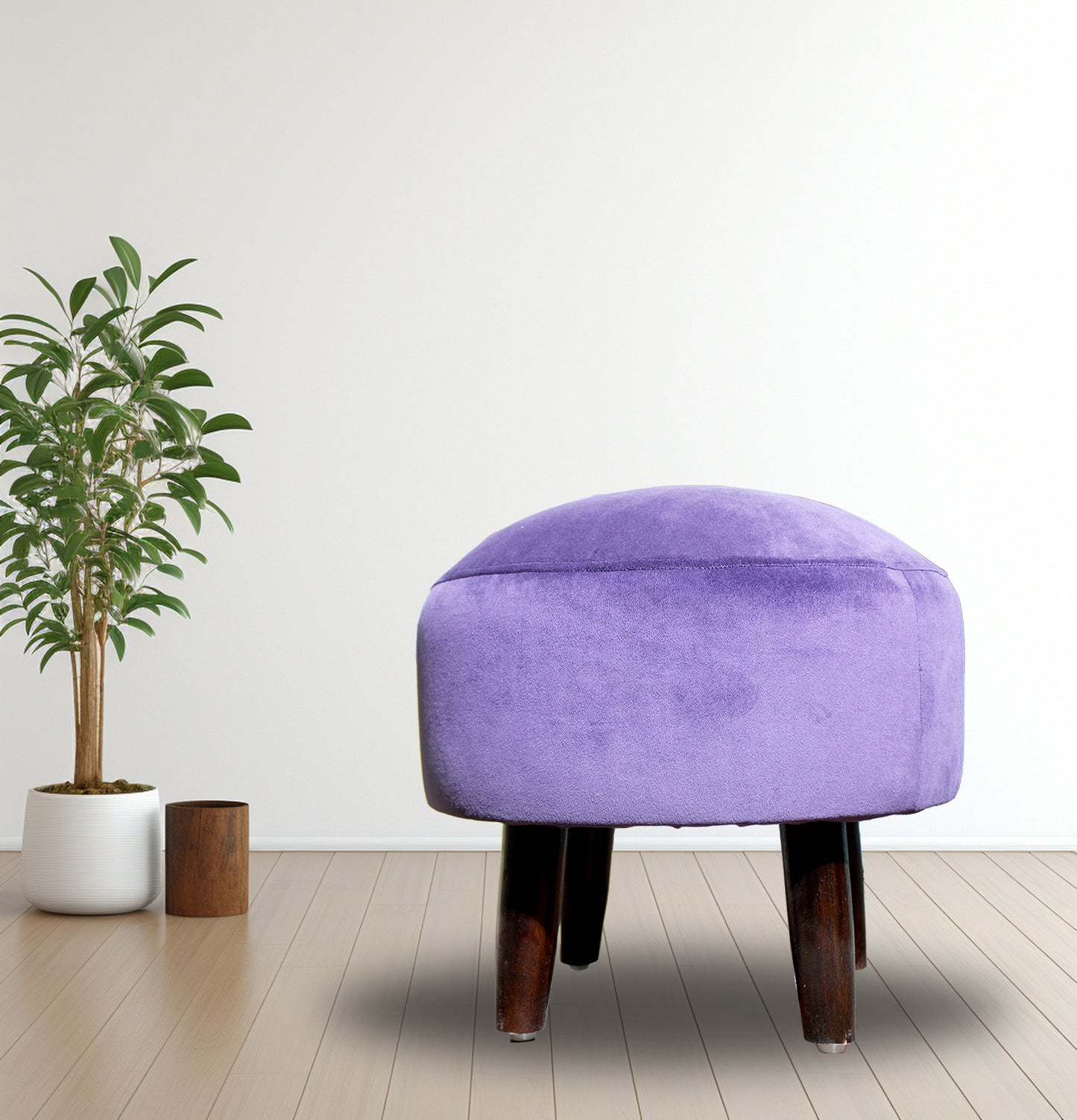Sinecraft Creations Ottoman for living room - 14 Inch Purple Color (Footstool)