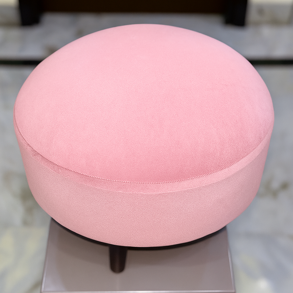 Sinecraft Creations Ottoman for living Room - Baby Pink (40 CM)