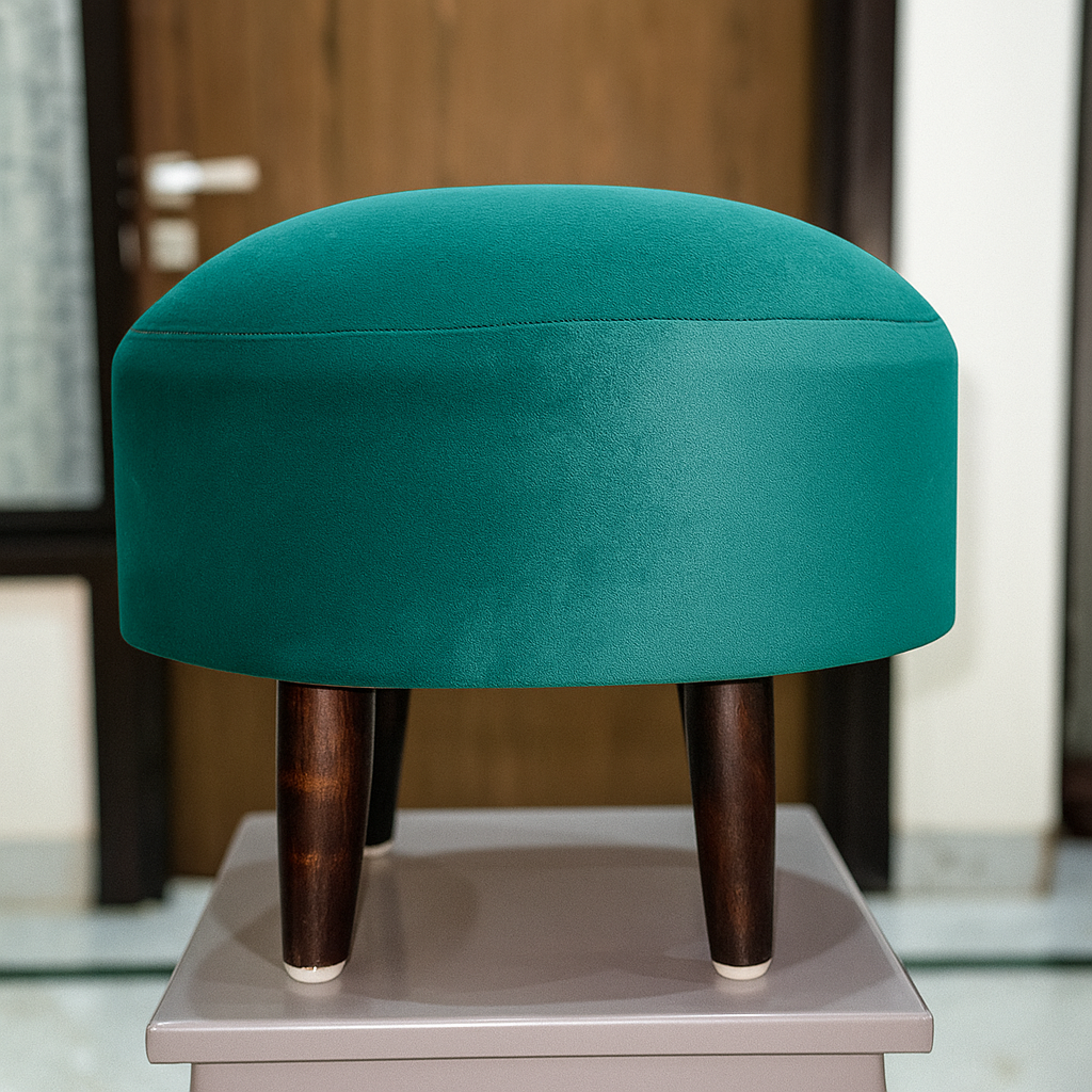 Sinecraft Creations Ottoman for living Room- Teal Green (40CM)