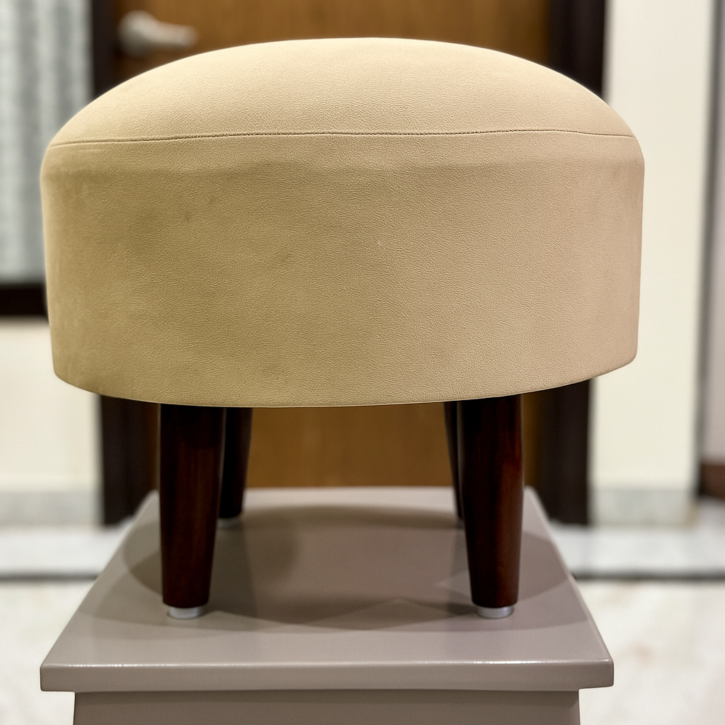 Sinecraft Creations Ottoman for living Room- Ivory Stone Color(40CM)