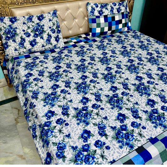 Sinecraft Creations Bedsheet Double Bed King Size 90x100 Inches