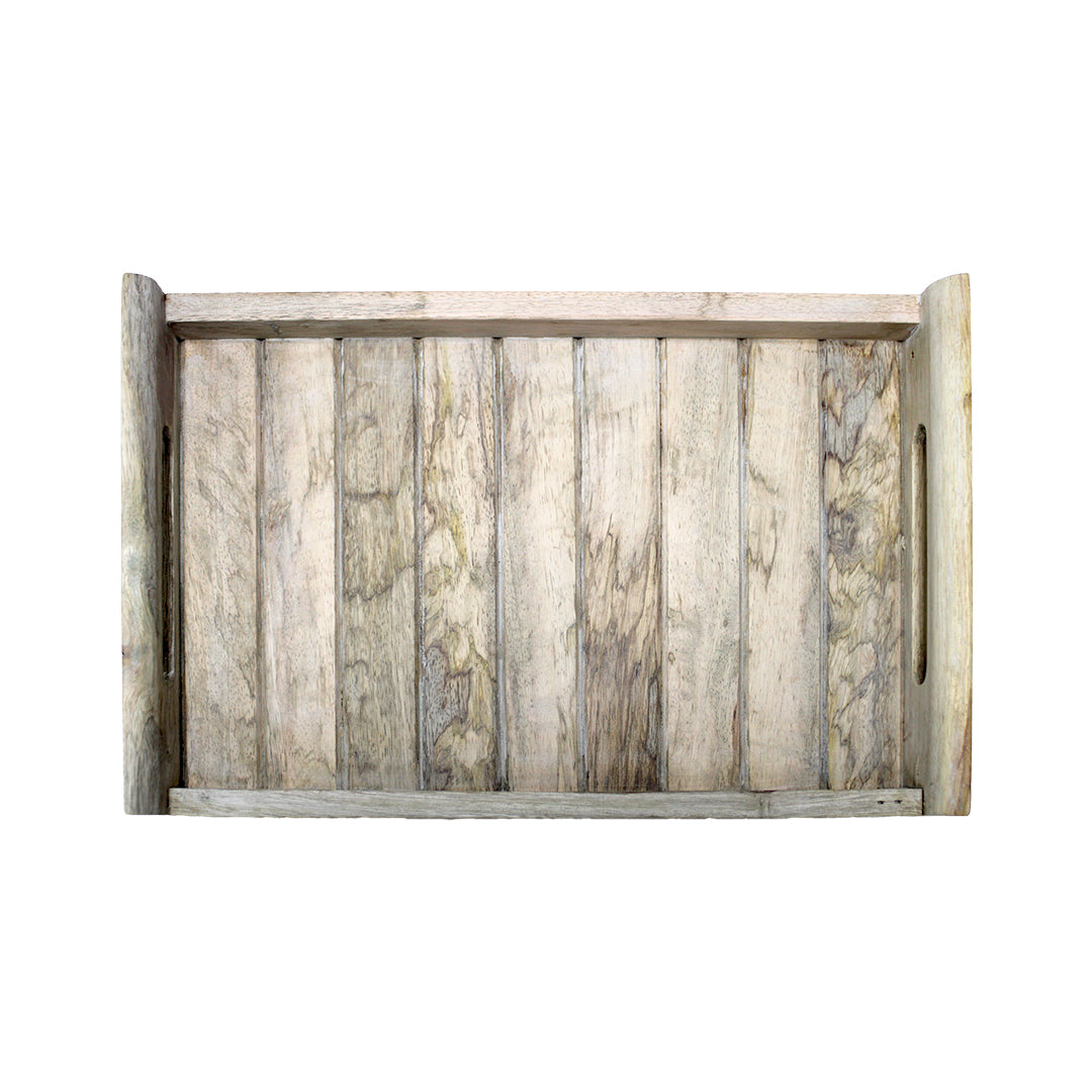 Premium Medium Wooden Serving Tray – Pine Wood Finish Multipurpose Tray for Kitchen & Dining