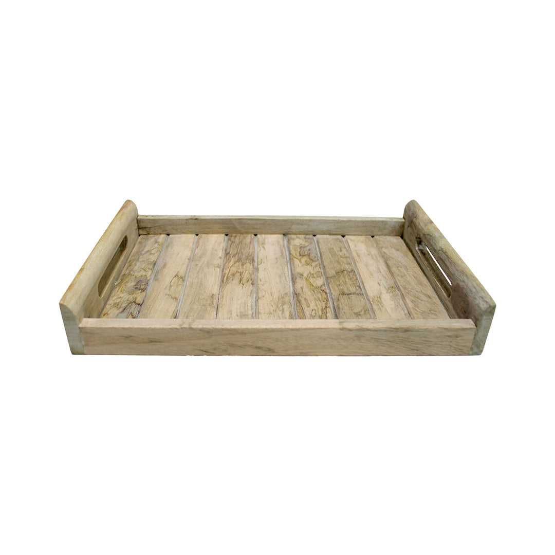 Premium Medium Wooden Serving Tray – Pine Wood Finish Multipurpose Tray for Kitchen & Dining