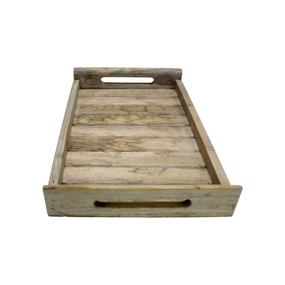 Premium Medium Wooden Serving Tray – Pine Wood Finish Multipurpose Tray for Kitchen & Dining