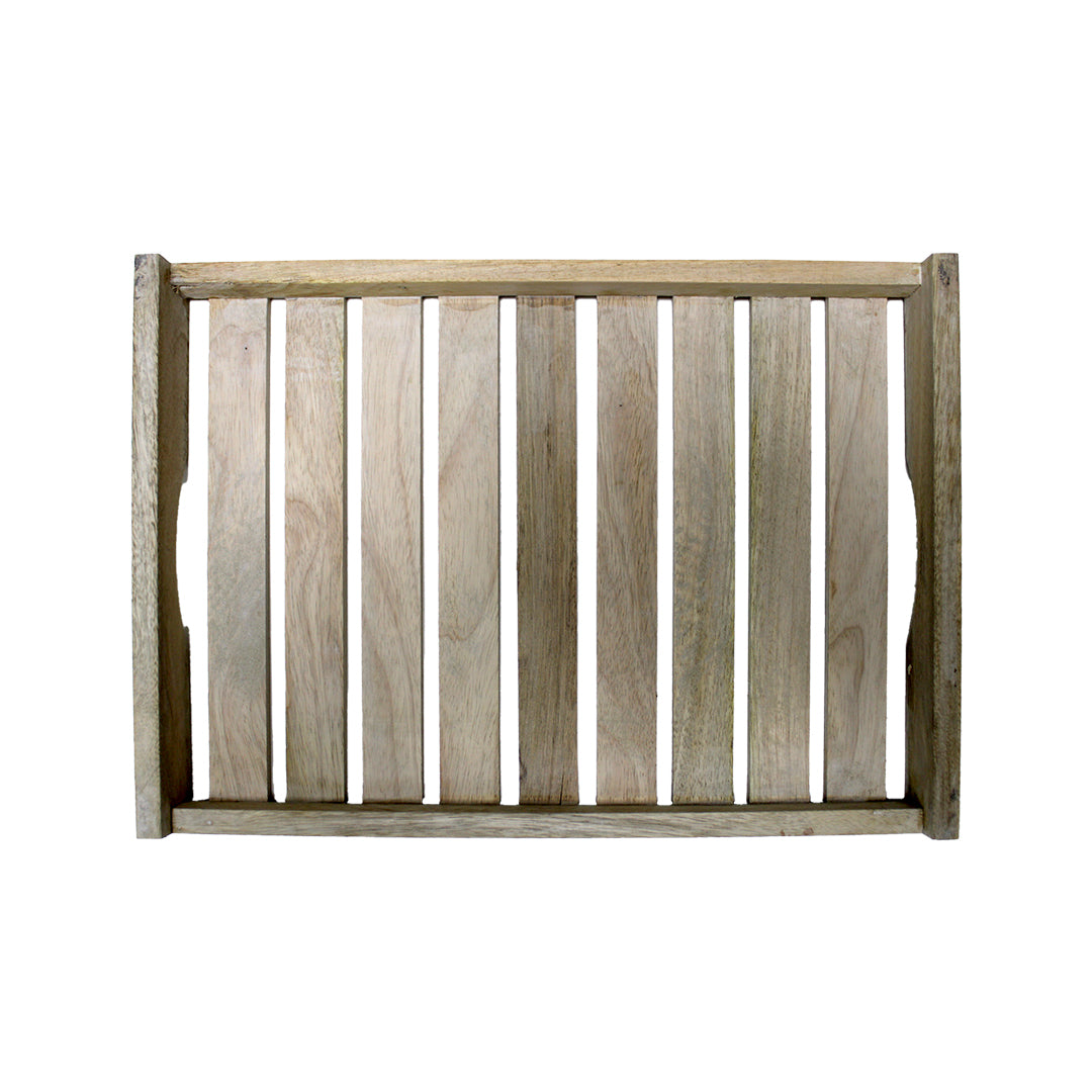 Premium Set of 3 Wooden Serving Trays – Multipurpose Trays in Pine Wood Finish for Kitchen & Dining
