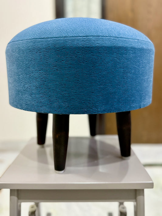 Sinecraft Creations Ottoman for living Room- Cobalt Blue Textured (40CM)