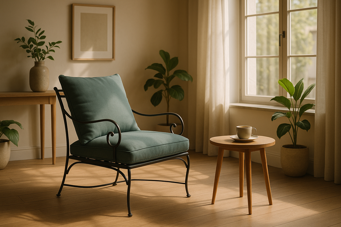 Wrought Iron Lounge Chair by Sinecraft Creations