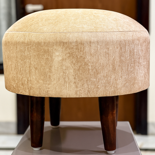 Sinecraft Creations Ottoman for living Room-Marble Textured Velvet Finish (40CM)