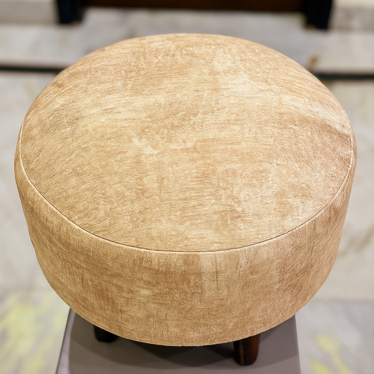 Sinecraft Creations Ottoman for living Room-Marble Textured Velvet Finish (40CM)