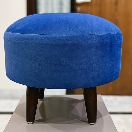 Sinecraft Creations Ottoman for living room - Premium Blue (40cm Footstool)