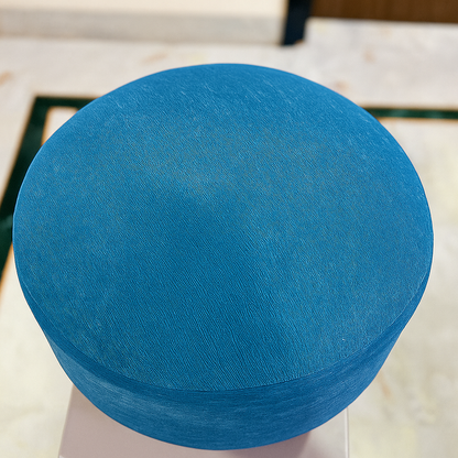 Sinecraft Creations Ottoman for living Room- Cobalt Blue Textured (40CM)