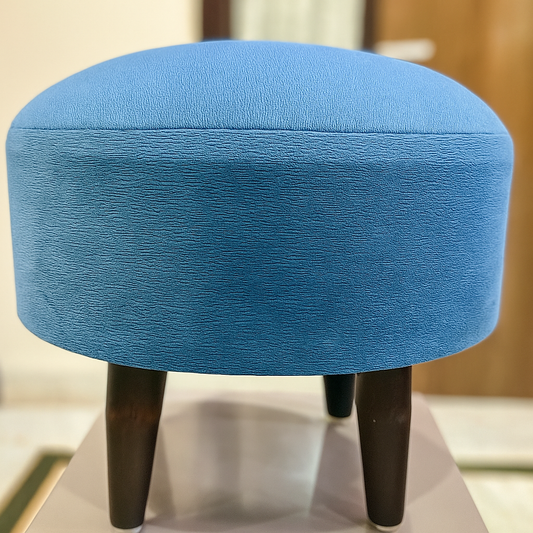Sinecraft Creations Ottoman for living Room- Cobalt Blue Textured (40CM)