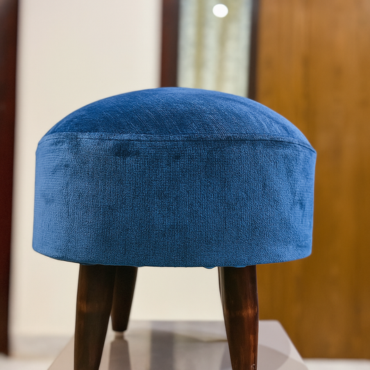 Sinecraft Creations Ottoman for Living Room- Denim Blue Color (40CM)