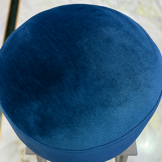 Sinecraft Creations Ottoman for Living Room- Denim Blue Color (40CM)