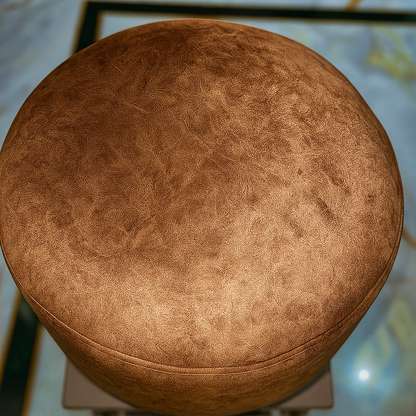 Sinecraft Creations Ottoman for Living Room- Rusty Brown (40CM)