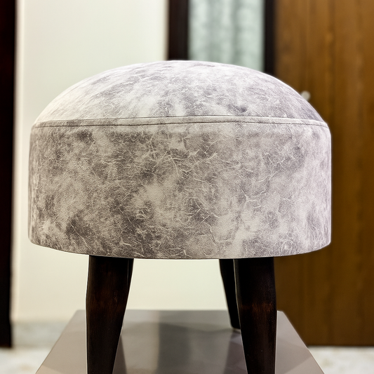 Sinecraft Creations Ottoman for Living Room- Ash Marble (40Cm)