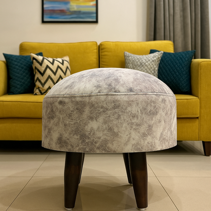 Sinecraft Creations Ottoman for Living Room- Ash Marble (40Cm)