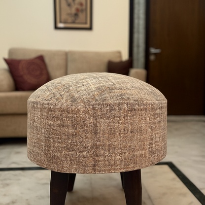 Sinecraft Creations Ottoman for Living Room-  Cappuccino Tweed (40CM)