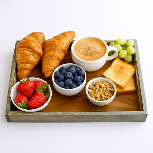 Premium Large Wooden Serving Tray – Elegant Multipurpose Tray for Kitchen & Dining-Aqua Green (16X10 Inches)