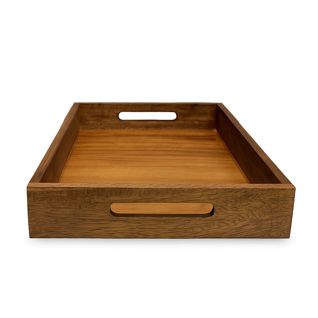 Premium Large Wooden Serving Tray – Elegant Multipurpose Tray for Kitchen & Dining – Rustic Oakwood | Sinecraft Creations