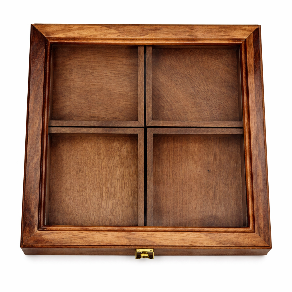Sheesham Wood Multipurpose Masala Box 8 x 8 Inch | Organizer Box