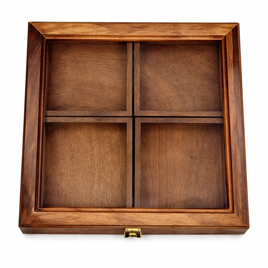 Sheesham Wood Multipurpose Masala Box 8 x 8 Inch | Organizer Box