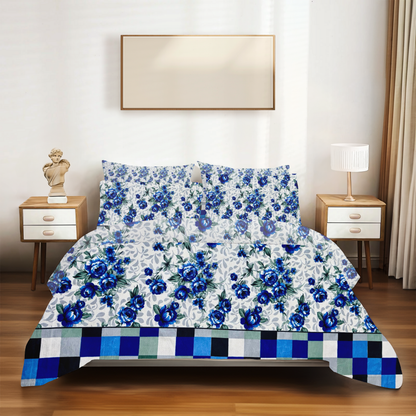 Sinecraft Creations Bedsheet Double Bed King Size 90x100 Inches