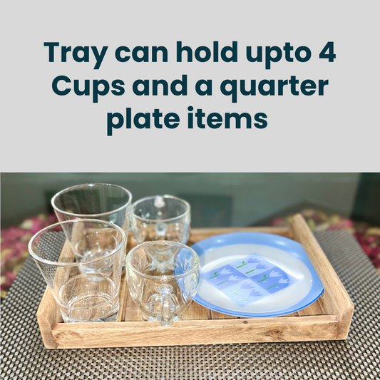 medium wooden serving tray in wood finish by sinecraft creations