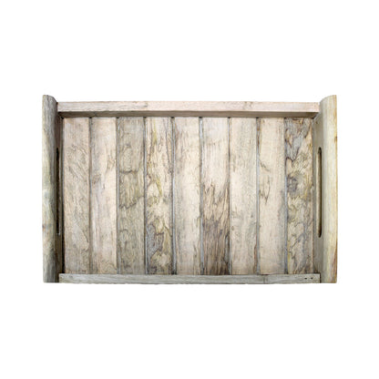 Premium Medium Wooden Serving Tray – Pine Wood Finish Multipurpose Tray for Kitchen & Dining