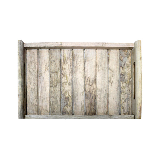 Premium Medium Wooden Serving Tray – Pine Wood Finish Multipurpose Tray for Kitchen & Dining