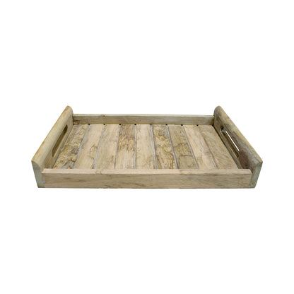 Premium Medium Wooden Serving Tray – Pine Wood Finish Multipurpose Tray for Kitchen & Dining